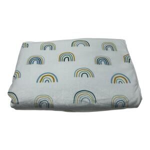 SL Home Fashions White Rainbow Baby Blanket Sherpa